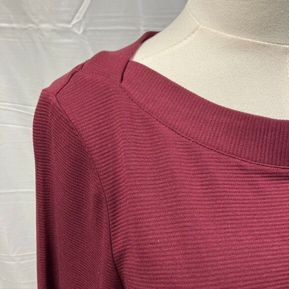 J. Jill Wearever Collection Long Sleeve Knit Dress Maroon Womens MP New‎ Classic - Picture 4 of 14